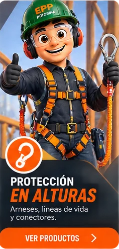 Protección en alturas: Protección en alturas: arneses y líneas de vida · Eppito, EPP Potosina